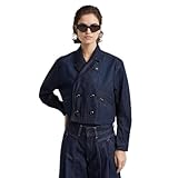 G-Star RAW Women's Cropped jacket Peacoat, Blau (worn in deep frisian night D25339-4639-G831), 36