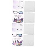 Hoement 4 Stück Brillenreinigungstücher, Bildschirmtücher, Brillenreinigungstücher, Linsentücher Für Brillen, Brillentücher, Beschlagtücher, Brillentücher, Mikrofasertuch,