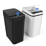 Gaethra 2er Set Mülleimer mit Sensor, 12L Automatischer Elektrischer Deckel Sensor, 3 Betriebsmodi, Leise Wasserdicht Intelligenter Abfallbehälter, für Küche Büro Wohnzimmer Badezimmer