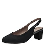 Jana Damen Slingpumps mit verstellbarem Riemen Vegan, Schwarz (Black), 40 EU