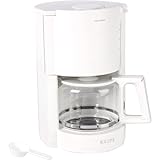Krups Filterkaffeemaschine ProAroma, Glaskanne, Warmhaltefunktion, Automatische Abschaltung, 10 Tassen, 1.050 W, Weiß, F30901