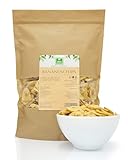 Bananenchips 1000 g von der Grünen Essenz - Bananen in Form von Chips 1kg - mit Kokosnussöl - ohne Konservierungsstoffe - ungeschwefelt - leicht gesüßt - ideal als Snack für zwischendurch