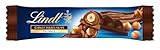 Lindt Schokolade NUSS DELUXE Riegel Dunkle Haselnuss | 35g | Geröstete Haselnüsse in feiner Nusscrème umhüllt von dunkler, feinschmelzender Schokolade | Pralinengeschenk | Schokoladengeschenk