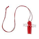 Gogogmee Samba Pfeife aus Kunststoff mit Lanyard Sichere Kindertrillerpfeife für Kindergarten Tanzbegleitung Leichtes Musikinstrumentspielzeug in Rot Tragbar und Klar Klingend