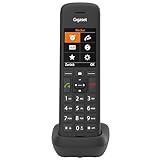 Gigaset C575HX - DECT-Mobilteil mit Ladeschale - Fritzbox-kompatibel - Schnurloses Telefon für Router und DECT-Basis - großes TFT Farbdisplay, schwarz [Deutsche Version] [Ohne Basis]