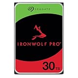 Seagate IronWolf Pro 30TB, NAS interne Festplatte, 3.5 Zoll, 7200 U/Min, CMR, 512 MB Cache, SATA 6 GB/S, inkl. 3 Jahre Rescue Service, Modellnr.: ST30000NTZ11