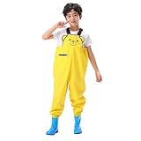 Wathose Kinder 36/37 Kinderwathose Wasserdicht mit Stiefel Matschhose Mädchen Jungen Brust Anglerhose mit Hosenträger Kids Angeln Wathosen Regenstiefel Rutschfeste Sohle Gummistiefel für Jugendliche