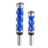 Spiralfräser-Bits, 2 Stück, Doppellager, Holzschneider, für makelloses Finish auf ökologischen Platten, Sperrholz, MDF-Projekten