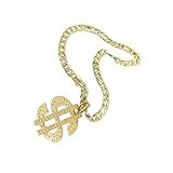 LOLIPPYY Haustierhalskette mit Anhänger Verstellbares Hundehalsband aus Metall Goldfarbene Modische Halskette für Große Hunde Haustier Zubehör für Alltag und Party