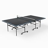 JOOLA Tischtennisplatte Outdoor J100A - Profi Tischtennistisch 4 MM Aluminium Wetterfest Klappbar, anthrazit/blau, 274 x 152,5 x 76 cm