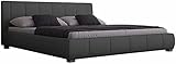Sedexx Bett Luna PU grau 160x200 Doppelbett Polsterbett Designerbett Bettgestell