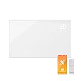 Klarstein Infrarotheizung mit Thermostat, 600W Elektroheizung, Smart Home zur Wandmontage, IR mit App-Steuerung & Erkennung Offener Fenster, Effizienter Feuchtraum Heizkörper CO2-Frei