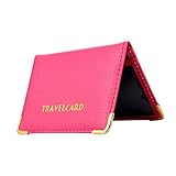SEWACC Ultradünne PU Leder Kreditkarten Schutzhülle Reise Dokumenten Tasche für Bankkarten Id und Ausweise Wasser und Reißfest für Geschäftsreisen und Alltag Leuchtendem
