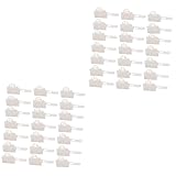 Gadpiparty 2 Sätze Drahtklemmen Cable Clips Cable Clamp Kabelbügel Kabelorganisation Kabelmanagment Die Kabelklemme Selbstklebende Kabelclips Kabelklemmen Drahtklammern Weiß 50 Stück * 2