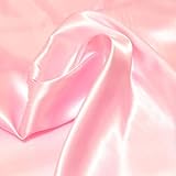 TOLKO Satin Meterware mit edlem Glanz als Mode- Gardinen- und Vorhang-Stoff in Hell Rosa | Breite: 110 cm | Preiswert, Blickdicht und Pflegeleicht, Zum Nähen und Basteln