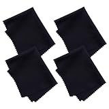 4 Stück Mikrofaser Reinigungstuch,Brillenputztuch Microfaser,Microfiber Cleaning Cloth,Brillentuch,Microfasertuch Brillenputztuch für Kamera,Objektiv,Brillen,Bildschirme,Tablet-15 x 18cm
