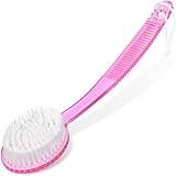 DecorRack 1 Stück Rosa Badebürste mit Borsten, langer Griff zum Peeling von Rücken, Körper und Füßen, Bade- und Duschschrubber