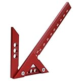 QWORK® Zentrumsfinder Zentrierwinkel 45/90 Grad mit 105-mm-Skala, Präzisionsmessgerät aus Aluminiumlegierung für Exakte Mittellinien und Winkel