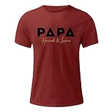 ZDSUHYIW Vatertagsgeschenk Für Papa Herren T Shirt Rundhals Basic Shirt Kurzarm Locker Geschnitten Baumwolle Streetwear Freizeit Oberteil Personalisiertes T-Shirt