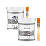 Flüssigkunststoff Transparentes dichtmasse wasserdicht,Wasserdichte Isolier-Dichtstoff-Emulsion Dichtschlämme Wasserdichtes Beschichtungsmittel für Badezimmer,Fliesen, Wände,Toilett（100g，2PCS）