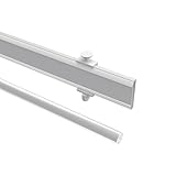 Interdeco Paneelwagen Weiß 60 cm aus Aluminium mit Klettband kürzbar für Gardinenschienen, Typ 1620701