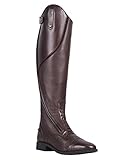 QHP Eleganter Damen Leder-Reitstiefel Tamar Adult normal (braun, numeric_40)