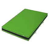ALPIDEX Weichbodenmatte Matte Turnmatte Fallschutz 200 x 100 x 20 cm mit Anti-Rutschboden und Tragegriffen, Farbe:grün