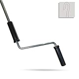 markiso Markisenkurbel 100 cm Verzinkt – Kurbel für Markise mit Fleischerhaken – Kurbelgestänge verzinkter Stahl, Rostfrei, Ergonomische Griffe, Freilaufend für Leichte Bedienung