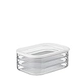 Mepal - Vorratsbehälter Wurstwaren Modula 3-lagig - Kühlschrank - Vorratsbox mit Deckel - Geeignet zur Aufbewahrung von Fleischprodukten - 3 Separate Kühlschrank - Vorratsboxen - 1650 ml - White