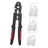 DOITOOL 1 Satz Seil-Crimp zange werkzeug edelstahlseil angelhacken Doppelschlaufe tool extras sicherheitsschu be safe Draht Zangenschlüssel Kabel Abisolierzange Klemmzange Aluminium Black