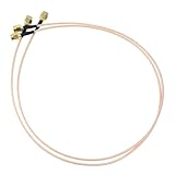MUELODSIC 2 Stück Teiliges Sma Antennenverlängerungskabel Koaxialkabel Sma Stecker Adapter Jumper mit Langlebigen Messingsteckern für Wlan Lte und Satellitenanschluss