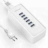 USB-Schnellladegerät, tragbare 6-Port-Ladestation, geeignet für Verschiedene Geräte, kompatibel mit iPhone iPad、 USB-Ladegeräte von Samsung, Google, Xiaomi, Huawei und Anderen