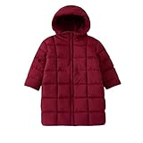 Lange gepolsterte Jacken für Kinder, kariert, Patchwork, gesteppt, mit Kapuze, Reißverschluss, Kragen, Daunenmantel, Winter, Longline, Puffer-Parka, schwer, bequem, wärmer, Jacken, Schneeanzug für