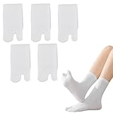 5 Paar Unisex Tabi Flip Flop Socken, Baumwolle Split Toe Geta Socken Atmungsaktive Geteilte Zehensocken Elastische Sandalensocken, Zwei-Zehen-Socken Split-toe Stilvoller Spaß Beiläufige Sportsocken