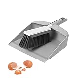 Hogvinnatil Mini Besen und Kehrschaufel Set - Kehrbesen mit weichen Borsten und Loch Haner Kehrgarnitur für Bettwäsche, Bettbezüge, Sofas, Büros, Liegesessel,