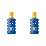 NIVEA SUN Schutz & Pflege Sonnenspray LSF 30 (200 ml), Sonnencreme Spray für 48h Feuchtigkeit, sofortiger Sonnenschutz mit hochwirksamem UVA/UVB-Filtersystem (Packung mit 2)