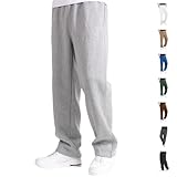 Generisch Jogginghose Herren Breite Baggy Sweatpants Baumwolle Elastische Taille Jogging Hose Weites Bein Sporthose Lang Sweat Pants Men Winter Warme Männer Sweathose Mit Taschen