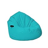 Momiralland Sitzsack Tropfenform Kastanie - für Kinder & Erwachsene – Indoor wie Outdoor da er Wasserfest ist– füllung EPS Perlen. (Türkis, XL - Durchmesser 77 cm für Kinder)