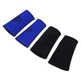 Warmhm 2 Paare Ellenbogenbandage Atmungsaktiv Mitteldick Kompressionsschutz für Sport Volleyball Gewichtheben Tennis Warm Angenehm für Drinnen und Draußen Elastisch und Komfortabel