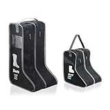 Reitstiefeltasche, 2 Paar Tragbare Stiefeltasche mit Griff, Reise Schuhbeutel mit Reißverschluss, Staubdicht Stiefel Aufbewahrungstasche für Kurze und hohe Stiefel (Schwarzer)