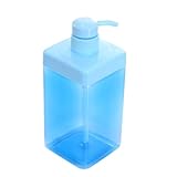 Generisch Große Nachfüllbare Lotionflasche mit Pumpmechanismus Blaue Reiseflasche aus PET Flüssigkeitsspender für Shampoo Duschgel und Emulsionen Tragbarer Pumpspender für Zuhause und Hotel