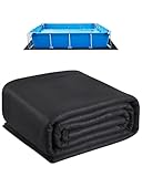 VEVOR Rechteckige Poolunterlage, 3,6 x 7,3 m, Bodenplane für oberirdische Schwimmbecken, extra Dicke Bodenschutzplane, Poolmatte aus Geotextilmaterial, verlängert die Lebensdauer der Folie