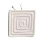 Honseadek 1 x Keramik-Heizsteine, elegantes Design, Infrarot-Heizung, perfekt geeignet für verschiedene Herstellungsprozesse, mit Watt-Einstellungen für optimale Ergebnisse (120 x 120 mm, weiß, 650 W)