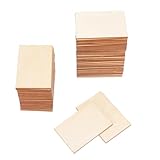 Homoyoyo 30 Stück Teiliges Holzplättchen Dicke Rechteckige Holzstücke für DIY Basteln Holzornamente Wanddeko Weihnachten Geburtstag Party Dekoration aus Hochwertigem Holz