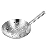 YTWSFAZ Schaumlöffel Aus Rostfreiem Edelstahl, Abseihlöffel Optik Spülmaschinenfestes Küchen Zubehör Schaumkelle Feines Sieb Löffel Filter,22cm
