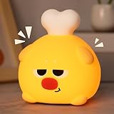 Homrich Nachtlicht Kinder Stilllicht Dimmbar Nachttischlampe Baby, Kawaii Hund Nachtlicht, Silikon Nachtlicht Touch mit Timing, USB Aufladung für Kinderzimmer Schlafzimmer, Kindergeschenke