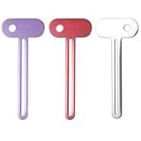 Tubenquetscher Edelstahl Tubenausdrücker Tubenaufroller Tubenpresse Toothpaste Squeezer Tubendreher Tube Squeezer Zahnpasta Quetscher Tubenquetscher Metall für Kosmetik Schuhcreme Handcreme 6 Stück