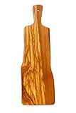 Abio Olivenholzbrett Trophy 40x10cm Schneidebrett Holz Küchenbrett Holzbrett Küche Holzplatte Küchenbrett Holzschneidebrett Servierplatte Frühstücksbrett Grillen Käse Brot 542