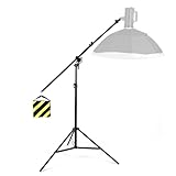 Galgenstativ,c-Stand,Aluminium Top Light Stand,Hängearm-Lichtstativ,Freitragende Beleuchtung Overhead Light Stand,Mit 1/4 Und 3/8 Zoll Schrauben,380cm,Für Softboxen,Studioleuchten,Stroboskope