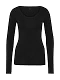 ONLY Damen Longsleeve Onllive Love Life Basic Damen-Shirt 15204712 Black XL